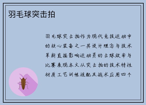 羽毛球突击拍
